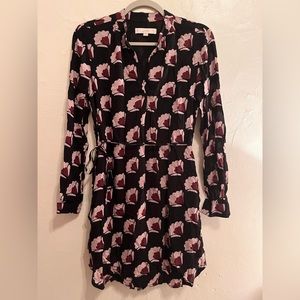 LOFT floral shirt dress | XS
